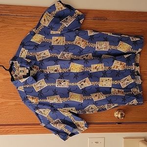 Kahala mens XL San Diego Padres Hawaiian Aloha shirt 100% Rayon